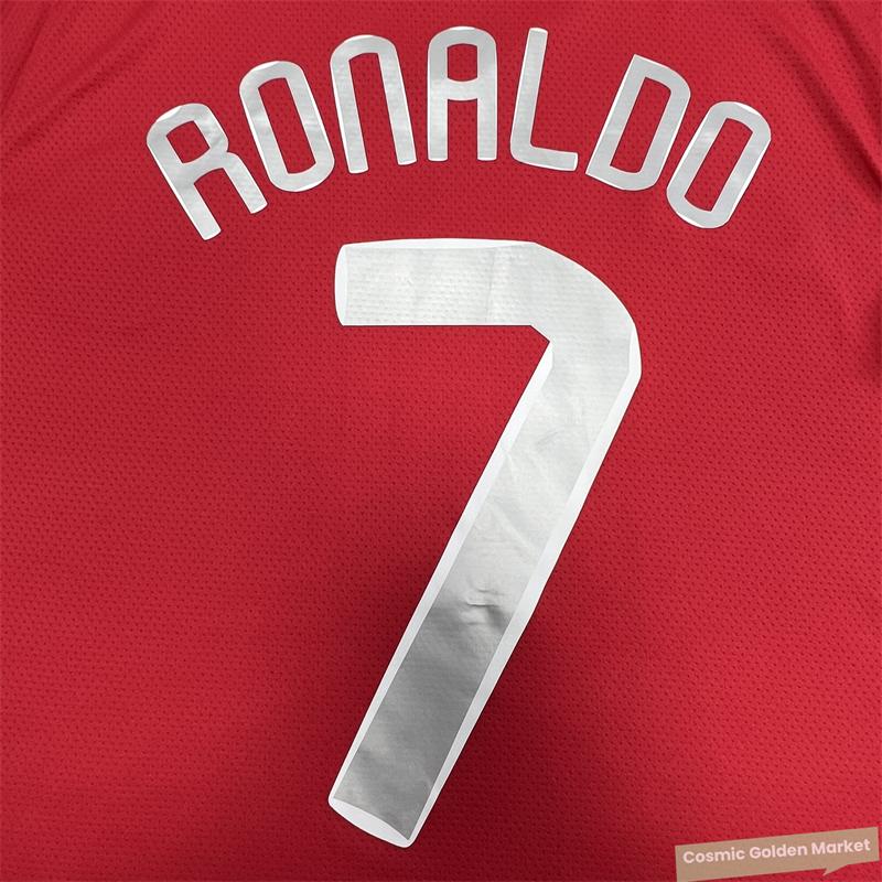 08 09 Retro Home Ronaldo 7  Vintage Short Jerseys