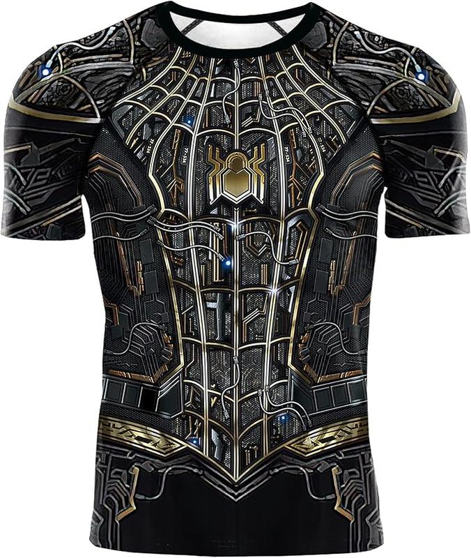 3D Superhero Spider Compression Long  Short Sleeve T- Shirt for Sport Exercise  Cosplay Fitness Gym Tops