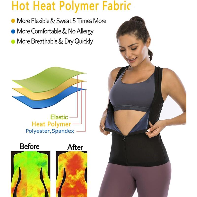 Sweat Vest for Women Waist Trainer Vest for Women Sauna Suit Sweat Shirt Tank Top Body Shaper