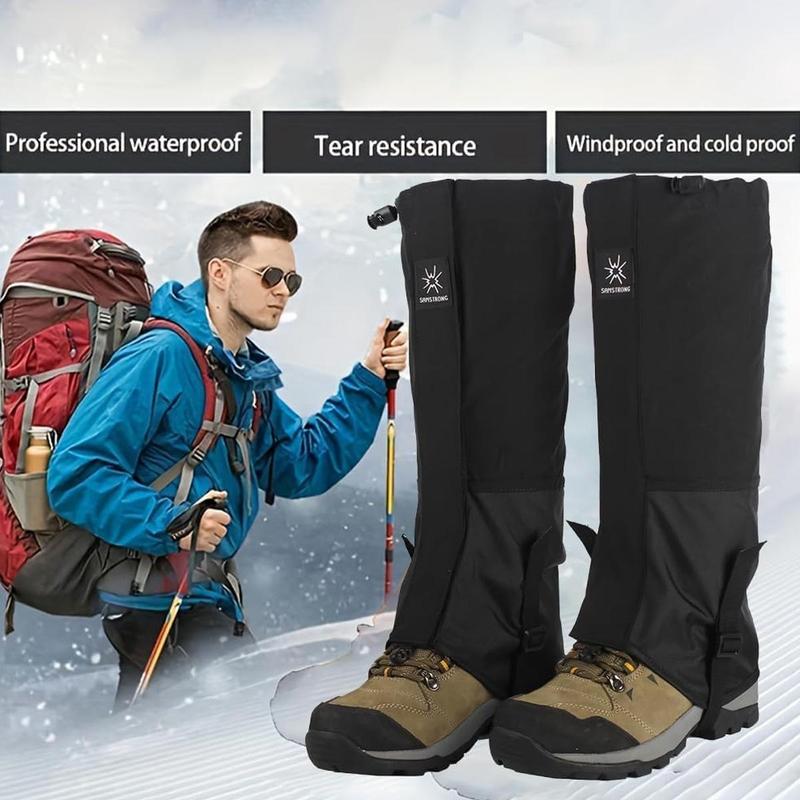 Christmas Waterproof Snow Boot Gaiters, 1 Pair Anti-tear Hiking Gaiters, Leg Gaiters for Men & Women, Gaiters for Hiking, Snowshoeing, Hunting, Climbing, Running