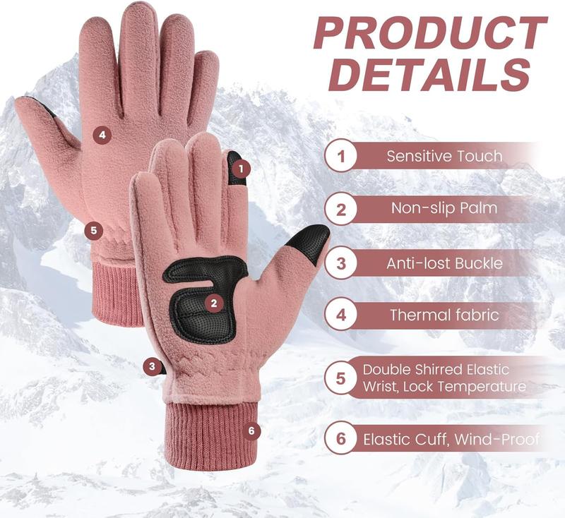 Winter Gloves, Ski Gloves for Men Women, Waterproof Touchscreen Gloves, Windproof Glove for Running Ski Snowbarding