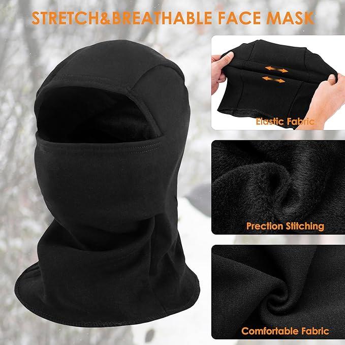 2 Pack Thermal Cap 3-in-1 Men's & Women's Winter Warm Cold, Motorcycle Mask, Ski Mask,Winter Essentials