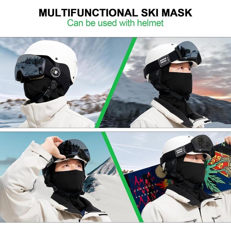 Balaclava Ski Mask 3 Pieces Full Face Cover for Men and Women Breathable Full Face Mask for Skiing Outdoor Sports