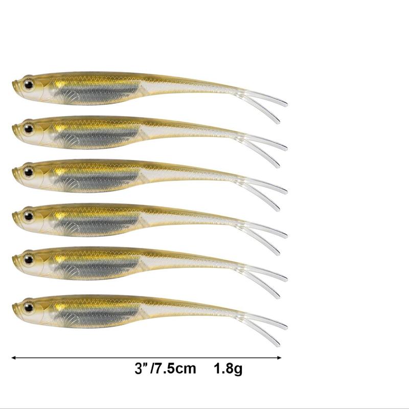 Artificial Fishing Lure, Reflective Simulation Soft Fish, High Quality X Tail Fork Tail Fake Bait, Outdoor Fishing Accessories