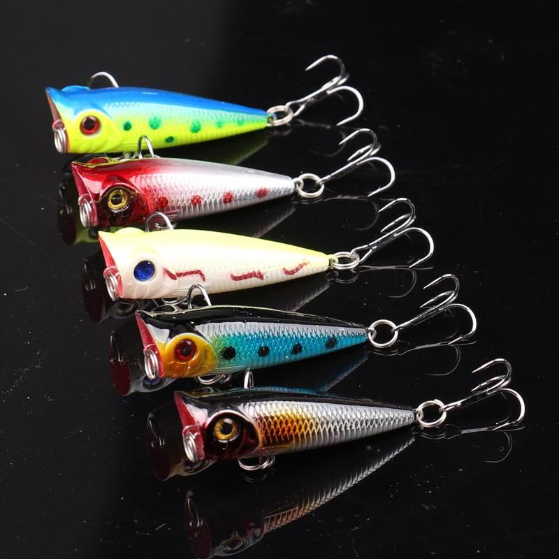 Mini Fishing Lures (5 Counts set), Simulation Fishing Lure With Hook, Fishing Accessories For Outdoor Fishing