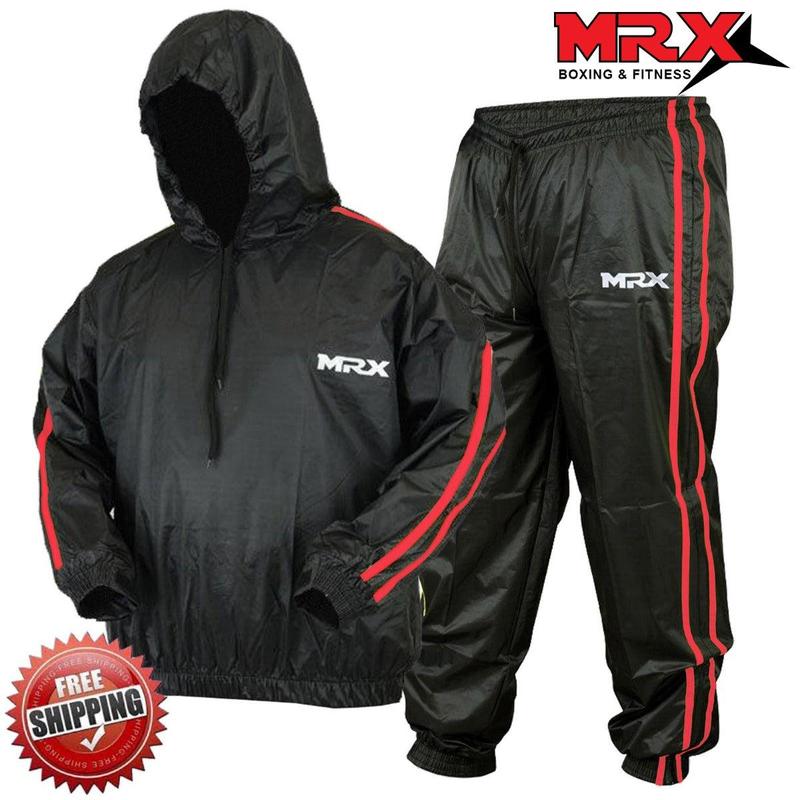 MRX Mens Sauna Sweat Suit for Gym Training, Boxing or MMA Workouts - Weight Loss Slimming