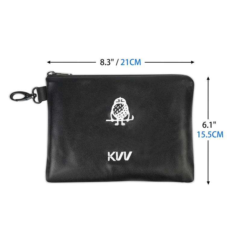 Golf Faux Leather Accessory Bag, Waterproof Zipper Bag, Multi-purpose Storage Bag For Outdoor Golf