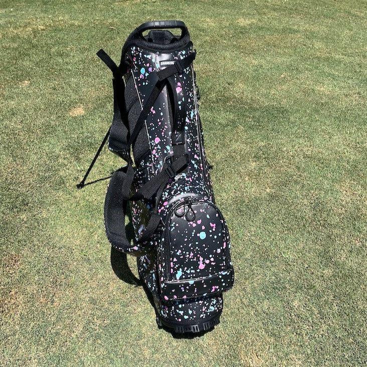 Black Paint Splatter Golf Bag - 14 way Divider