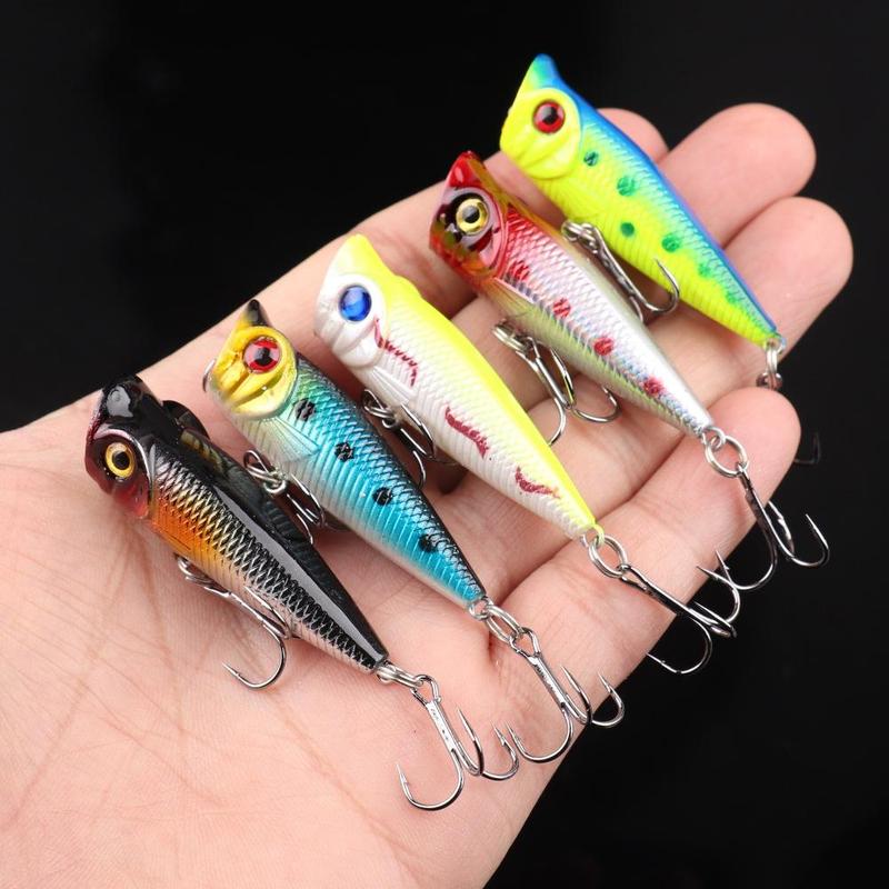 Mini Fishing Lures (5 Counts set), Simulation Fishing Lure With Hook, Fishing Accessories For Outdoor Fishing