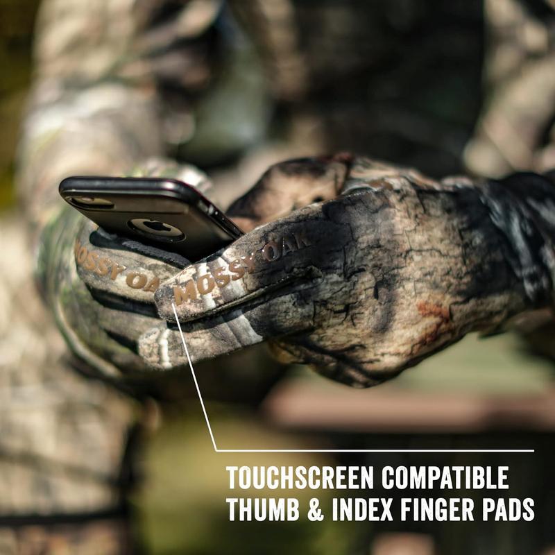 Mens Lightweight Camo Hunting Gloves