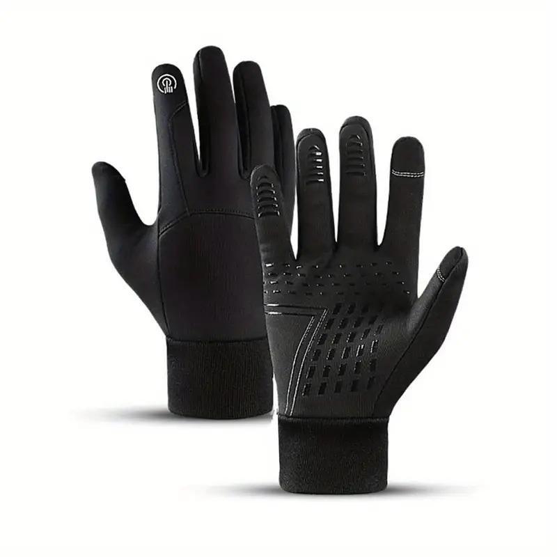 Winter Warm Cycling Gloves, 1 Pair Touch Screen Waterproof Cycling Outdoor Non-slip Sports Gloves, Sports Gloves for Men