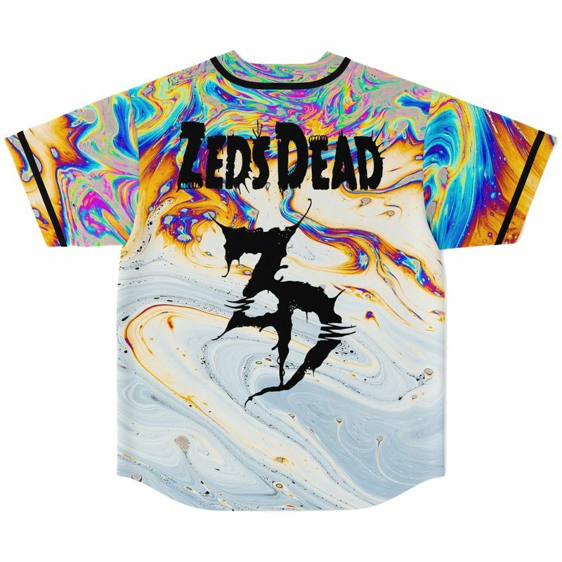 Zeds Dead Acid trip Baseball Jersey, EDM Gift, Electronic Dance Music Outfit, EDM Festival Shirt, Rave Family Gift, Unisex