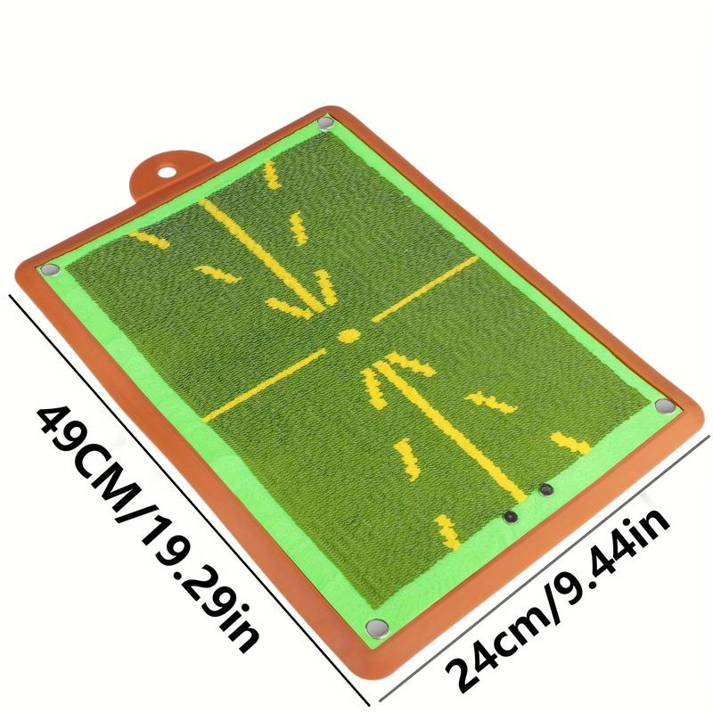 Indoor Golf Practice Mat, Outdoor Golf Swing Practice Pad with Stakes and Carabiner Clip, Golf Swing Training Pad, Outdoor Golf Practice Mat, Ball Sports Equipment, Summer Gift, Christmas Gift