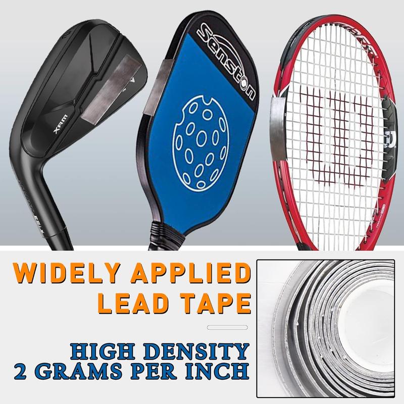 2 Grams Per Inch Golf Lead Tape | 1 2''x 60'' Adhesive Lead Tape | Add Swing Weight for Golf Tennis Racket Pickleball Paddle Adjust Weight