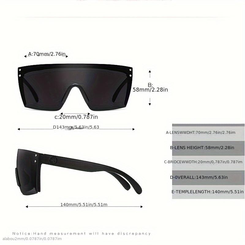 Heat Wave Sports Fashion Glasses - Protection, Square Frame for Running & Cycling, Includes Case