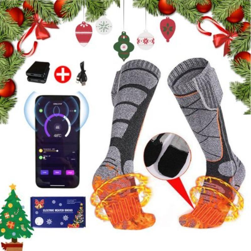 USB Rechargeable Heating Socks, Smart Constant Temperature Heating Socks, Outdoor Cycling Skiing Electric Warm Socks, Christmas Gift