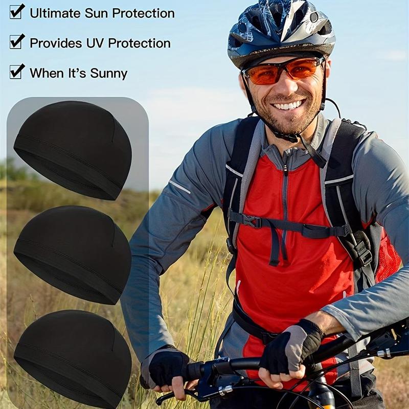 Cycling Skull Cap Liner(1 Count), Breathable & Sweat-absorbing Cap, Sports Hat for Running & Cycling