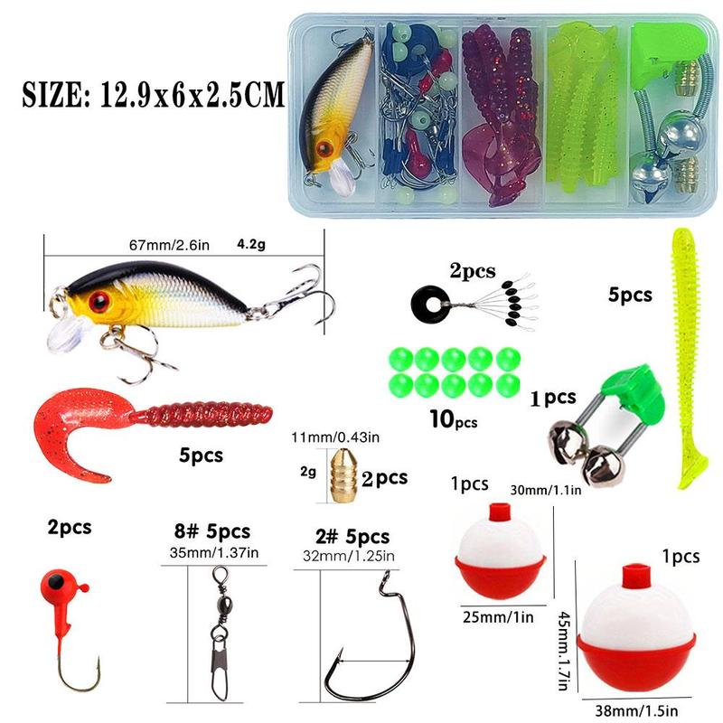 Telescopic Fishing Rod & Spinning Reel Set, 1 Set Fishing Rod & Reel & Fishing Line & Artificial Fishing Lure & Fishing Hook & Storage Bag, Fishing Accessories