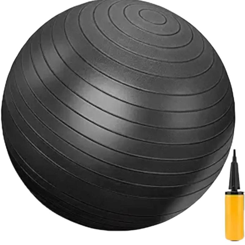 Exercise Ball Yoga Ball, Thick Anti-Slip Pilates Ball for Pregnancy Birthing, Workout and Core Training, Anti-Burst Fitness Ball with Air Pump, Suitable for Home Gym Office.