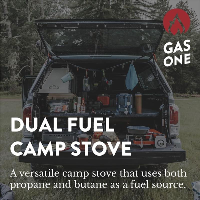 GasOne Dual Fuel Stove Portable Camping Stove with Carrying Case - Compatible with Butane and Propane Fuel portable stove Propane Burner