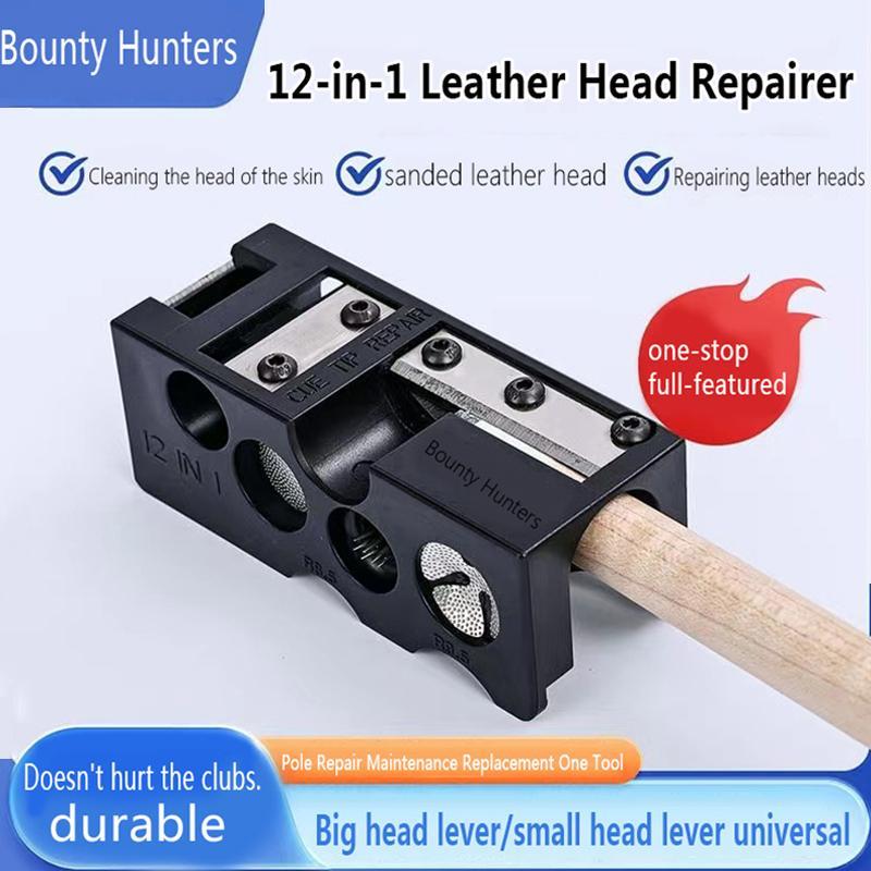 12-in-1 Multifunctional Pool Cue Repairs, Leatherhead Cane Repair Tool, Reusable Billiard Accessories, Billiard Supplies