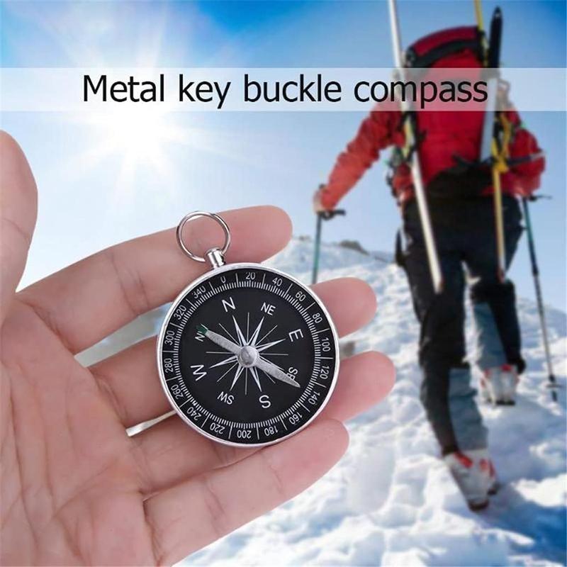 Compass with Keychain, Portable Small Compass, 1 Count Handheld Pocket Guide Tool for Outdoor