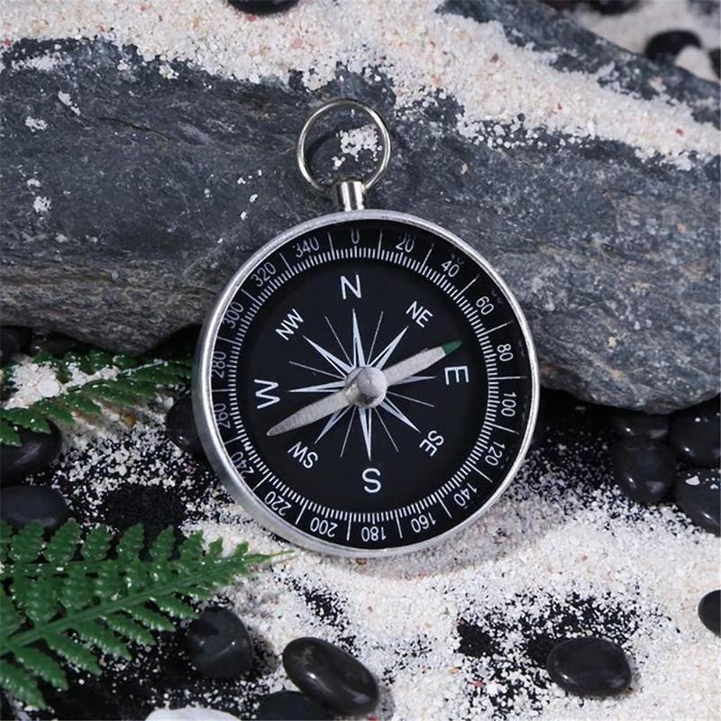 Compass with Keychain, Portable Small Compass, 1 Count Handheld Pocket Guide Tool for Outdoor