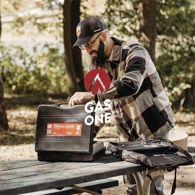 GasOne Dual Fuel Stove Portable Camping Stove with Carrying Case - Compatible with Butane and Propane Fuel portable stove Propane Burner