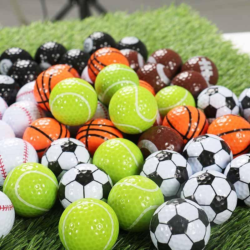 Fun Golf Ball, 6 Counts set Colorful Golf Ball, Special Design Golf Ball Gift for Men & Women, New Golf Ball for Outdoor Sports