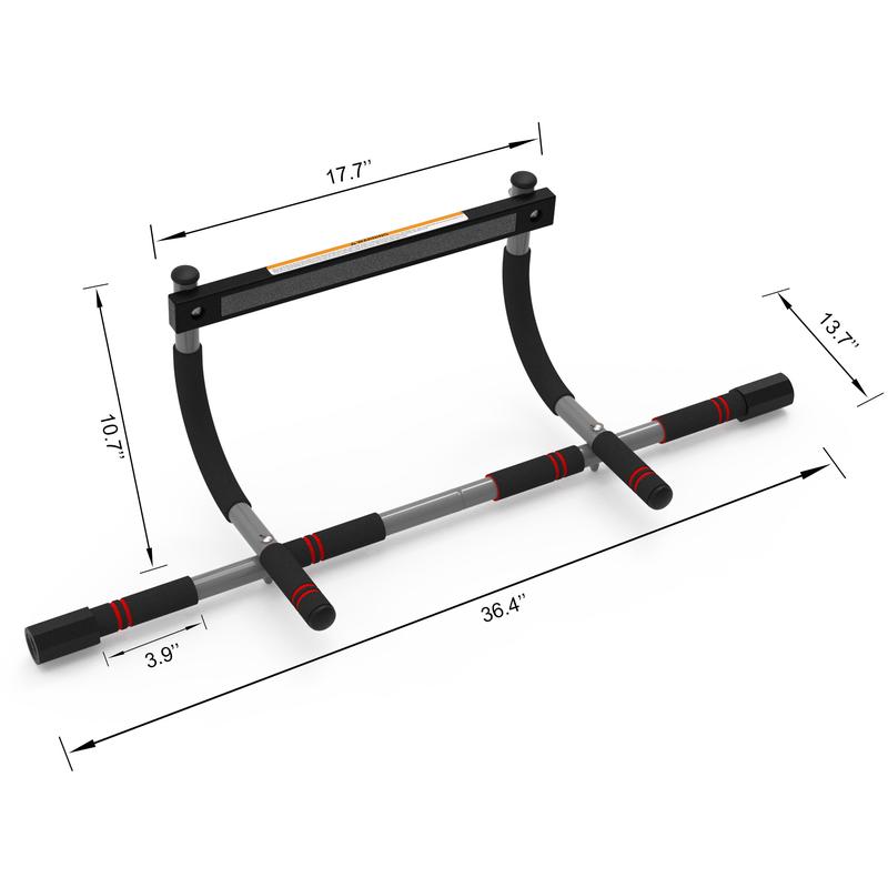 leikefitness Pull-Up Bar For Door Frame Adjustable Portable Upper Body Fitness Workout For Home Gyms Adjustable Door