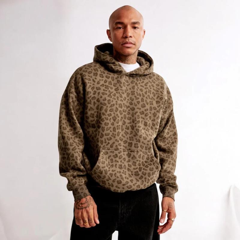 Leopard Hoodie Cheetah Hoodie -Trendy Unisex OversizedPopover winter jacket