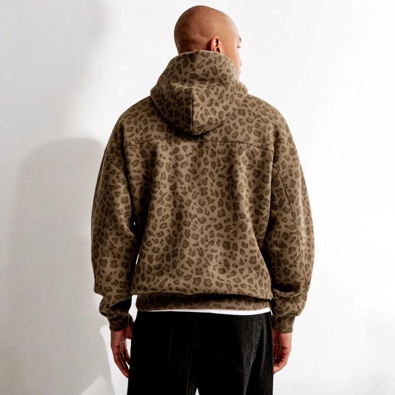 Leopard Hoodie Cheetah Hoodie -Trendy Unisex OversizedPopover winter jacket