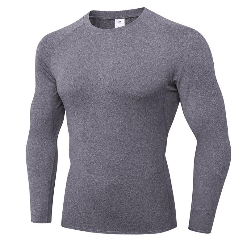 Men's Compression Shirts Longs Sleeve Workout Gym T-Shirt Running Tops Cool Dry Sports Base Layer Athletic Undershirts