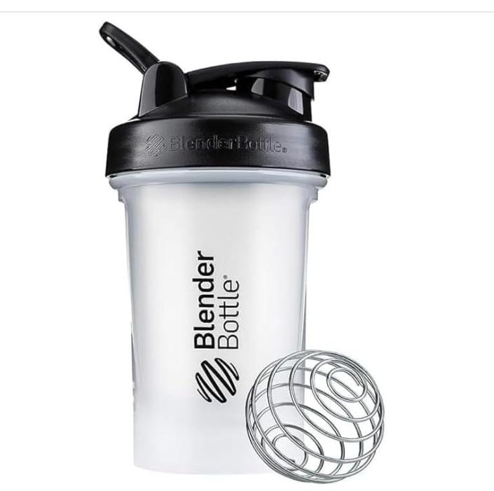 Shaker Bottle Perfect for Protein Shakes and Pre Workout, 20-Ounce, Black