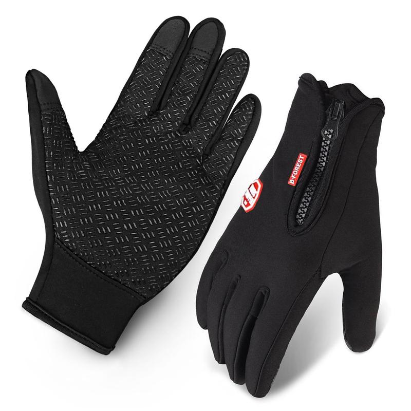 Men Women Touch Screen Gloves Winter Warm Windproof Cycling Driving Telefingers Thermal Gloves Non-Slip Silicone Gel Adjustable Gloves