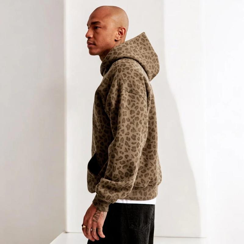 Leopard Hoodie Cheetah Hoodie -Trendy Unisex OversizedPopover winter jacket