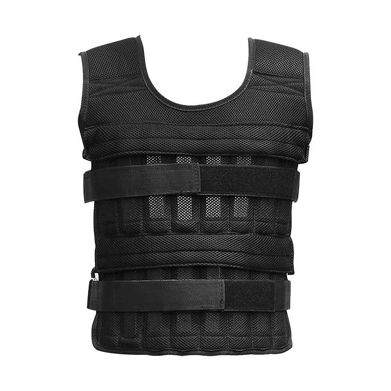 Adjustable Weighted Vest Weight Jacket Oxford Exercise Weight Loading Cloth Strength Training 50kg Max. Load (Empty)