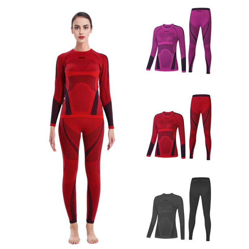 Women Winter Thermal Base Layers - Bamboo Blend Compression & Warmth for Ski Snowboarding Training Breathable Comfortable Set