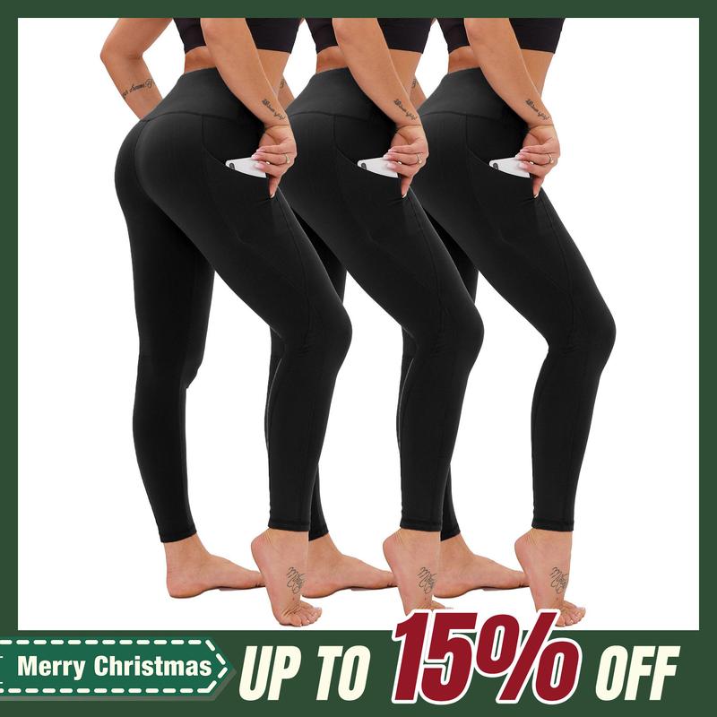 Viconow 3 Pack High Waisted Yoga Pants Soft Workout Leggings