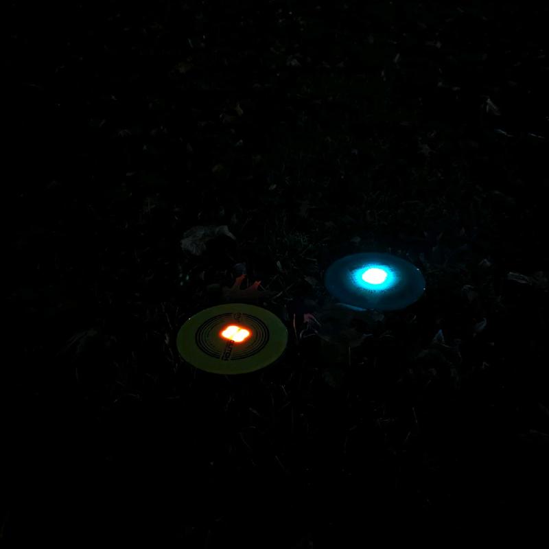 Impact resistant disc golf LED light