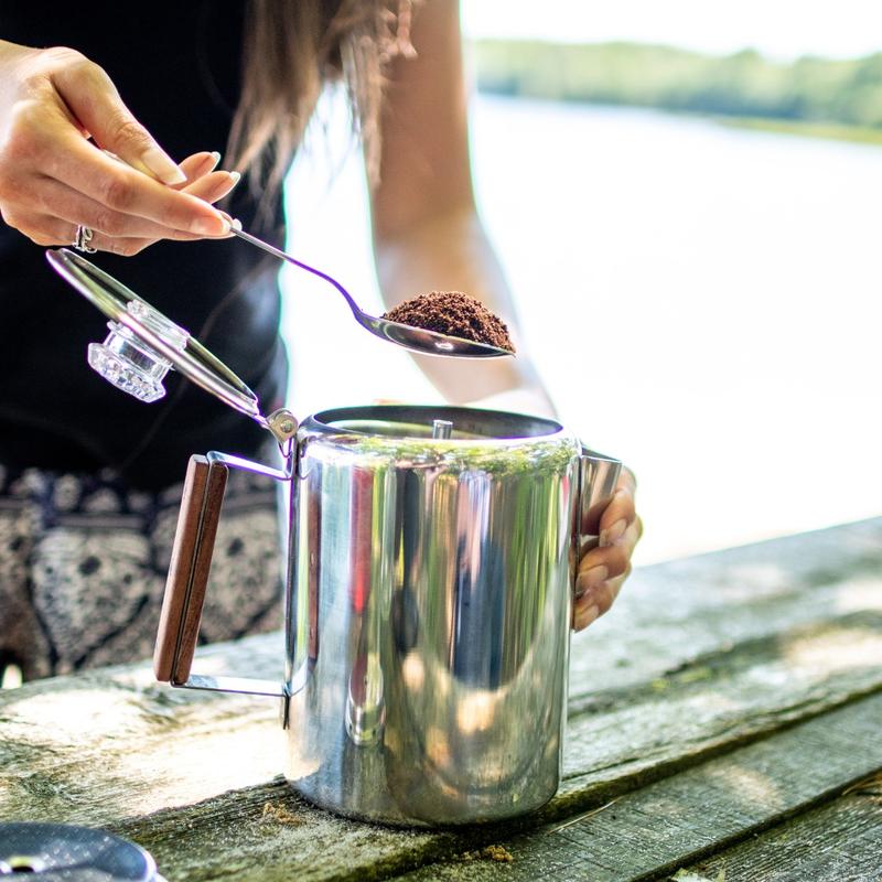 COLETTI Bozeman Camping Percolator [Stainless Steel]   Stovetop Coffee Maker   America's Favorite Percolator