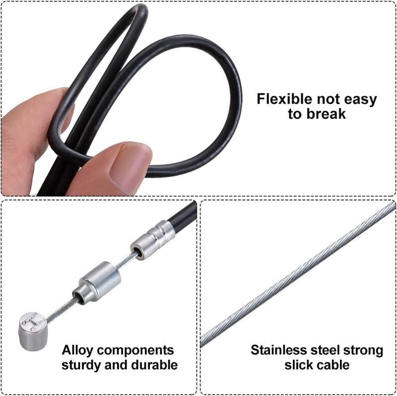 1 Pair Bike Brake Cable, Front and Rear Brake Cable for Mountain Bike, Bike Brake Wire Set for Road Bike and Common Bike