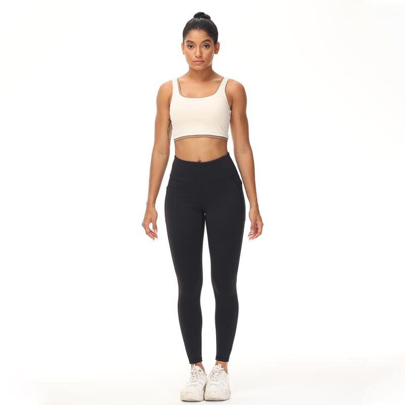 High Waisted Leggings for Women - No See Through Tummy Control Cycling Workout Yoga Pants with Pockets