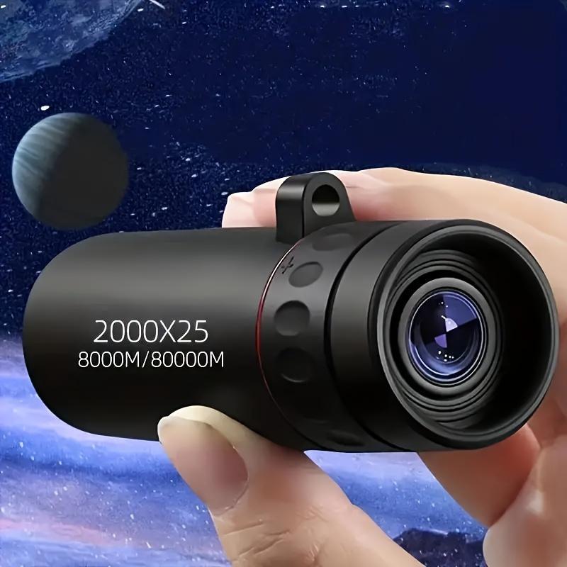 Portable Monocular Telescope, 2000x25 High Definition Magnification Monocular Telescope, Outdoor Camping & Hunting & Travel & Fishing Telescope