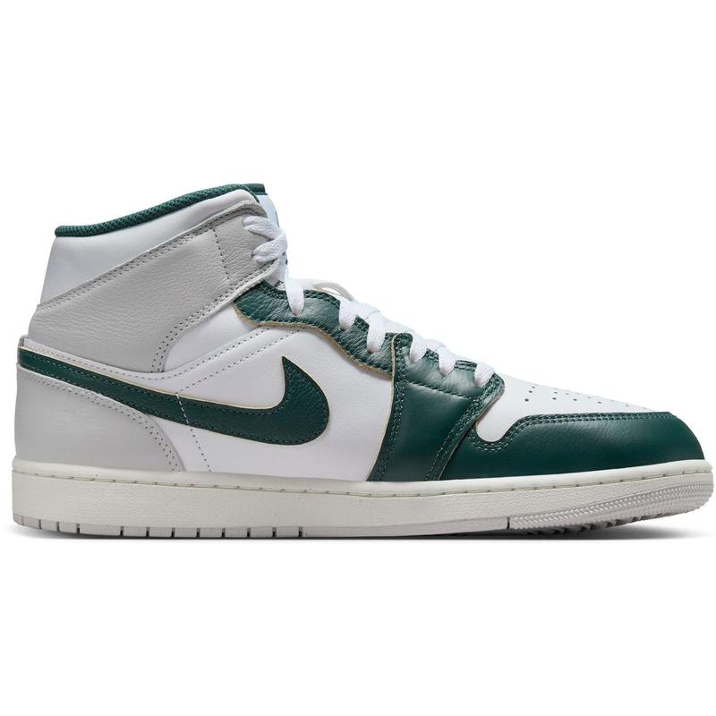 Men's Jordan 1 Mid SE White Oxidized Green-Sail (FQ7720 103)