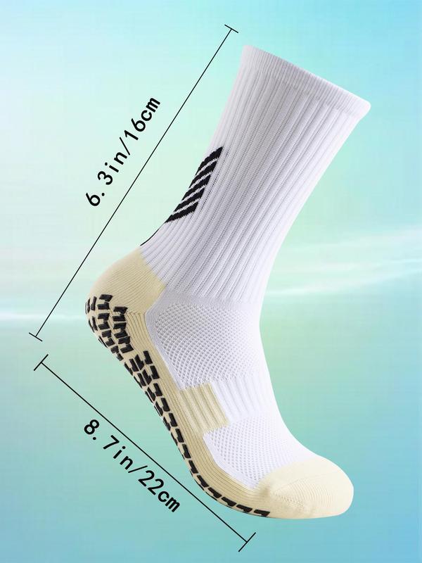 Men's 1 Pair Colorblock Grip Socks, Athletic Socks, Anti Slip Non-slip Gripper Pads for Football Basketball Sports with Grippe, Grip Pads for Grip Sock Soccer Accessories