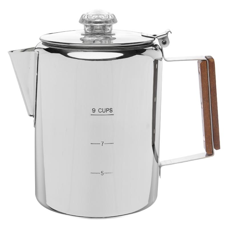 COLETTI Bozeman Camping Percolator [Stainless Steel]   Stovetop Coffee Maker   America's Favorite Percolator