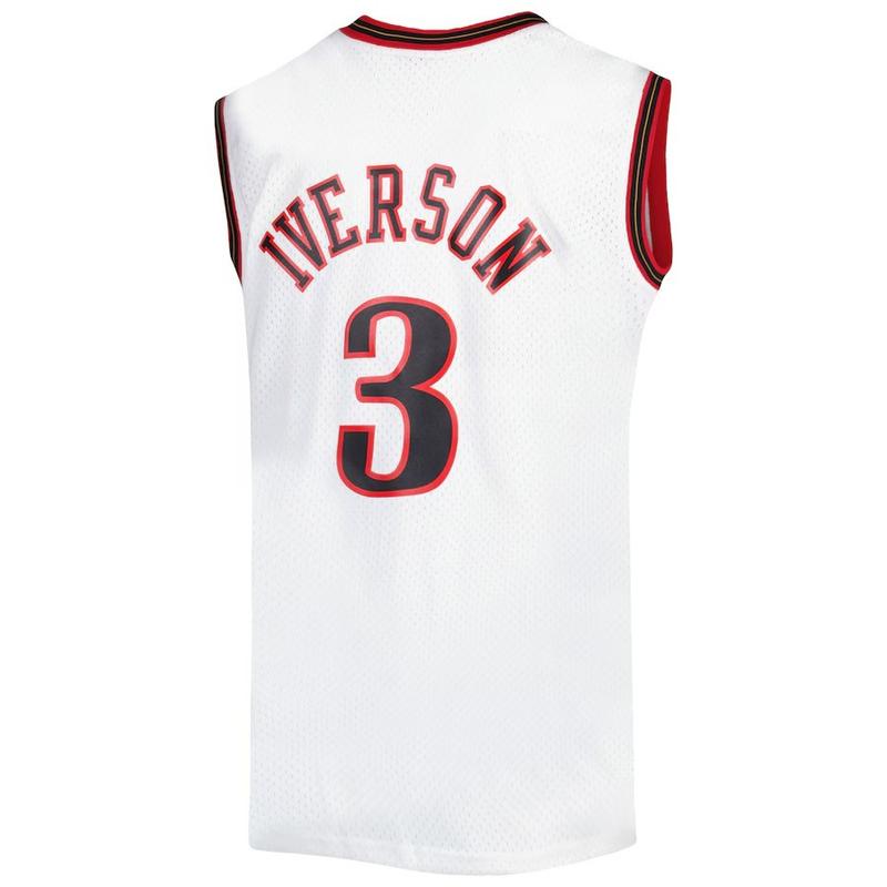 Allen Iverson Men's Sleeveless stitched Basketball Jersey White 1997-98