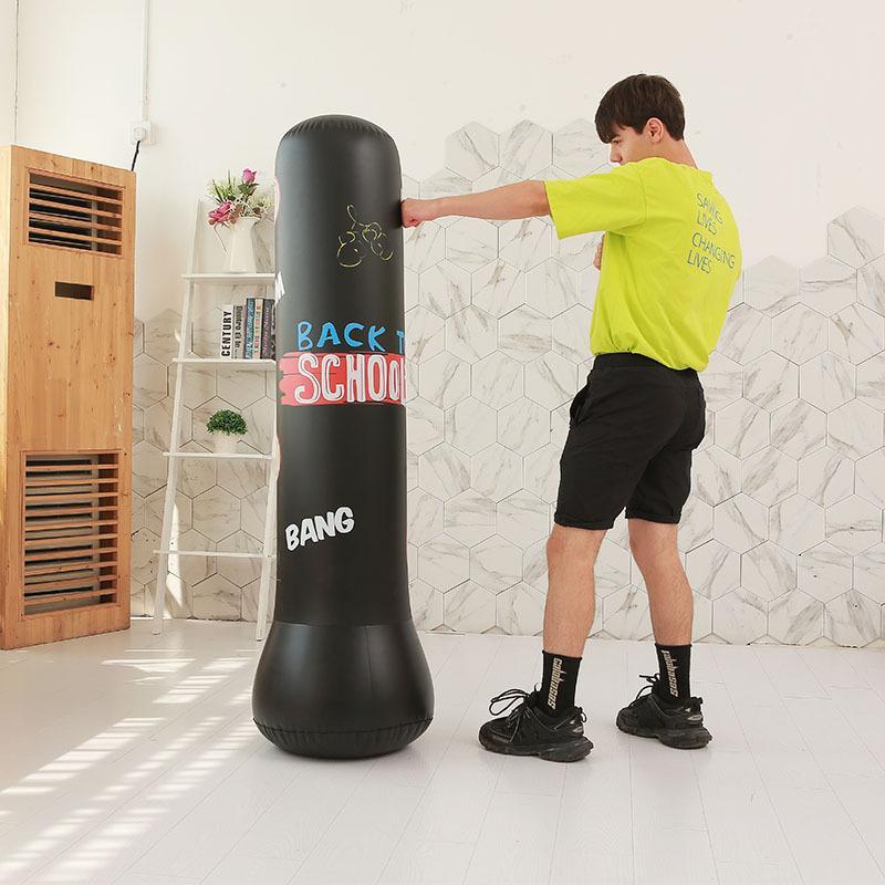 Inflatable Boxing Bag for Christmas Gift, Punching Bag with Pump, Boxing Column for Christmas, Boxing Training Equipment for Home Gym Workout, Birthday Gift