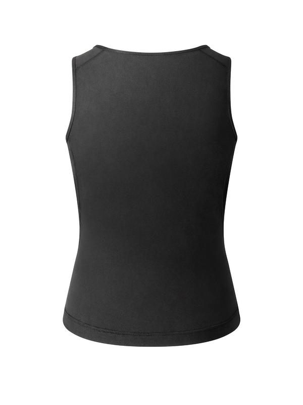 Men's Solid Color Shapewear Tank Top, Compression Tummy Control Shaper, Men's Shapewear Top for Daily Wear